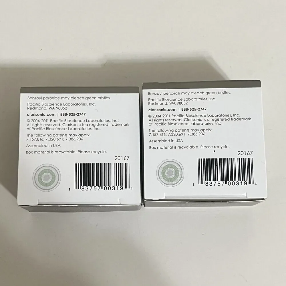 Clarisonic Skin Cleaning Replacement Brush Head for Acne Prone Skin Lot of 2 NEW
